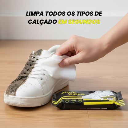 Toalhetes de limpeza para calçado e couro