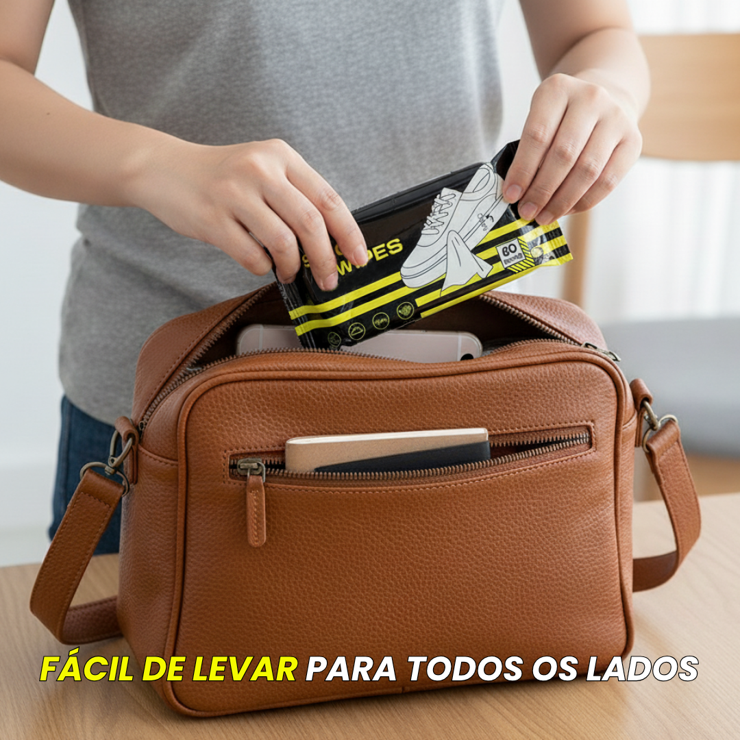 Toalhetes de limpeza para calçado e couro